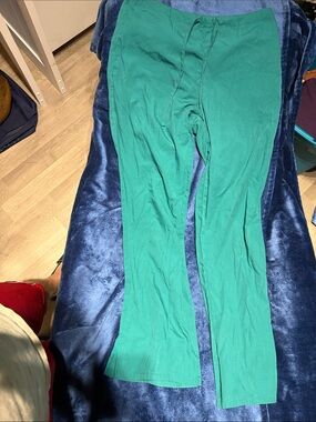 Straight Leg Women's Pants in Teal with Drawstring Waist